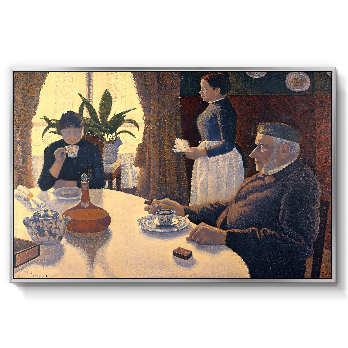 The Dining Room (Breakfast), 1886-1887 - Floater Framed Canvas Print