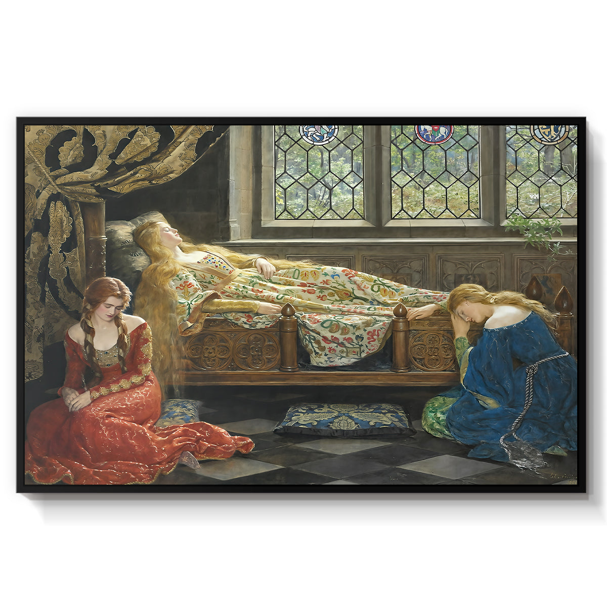 The Sleeping Beauty, 1921 - Floater Framed Canvas Print