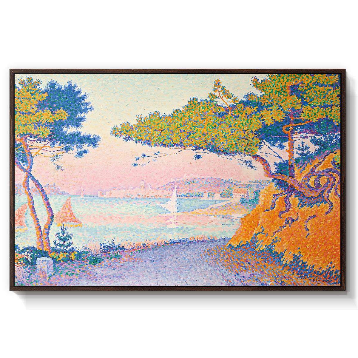 Golfe Juan, 1896 - Floater Framed Canvas Print