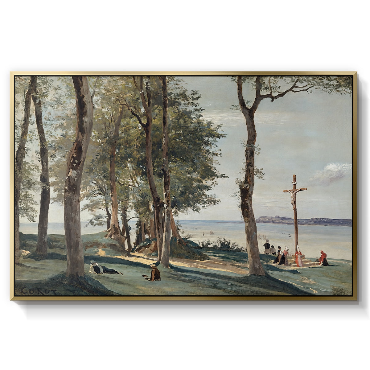 A Calvary on the Cote de Grace, c. 1829 - Floater Framed Canvas Print