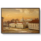 The Riding School at Akershus Castle, 1846 - Floater Framed Canvas Print