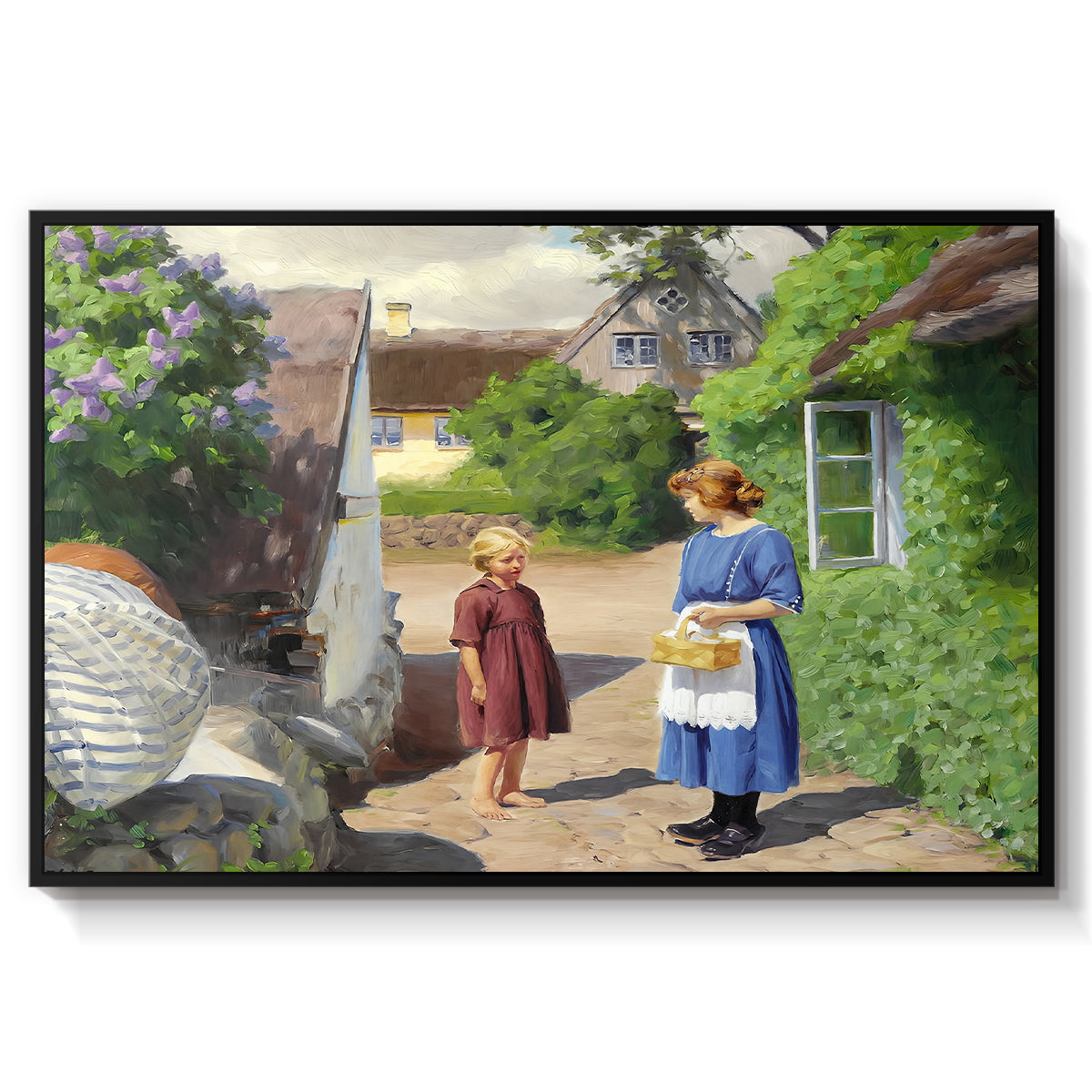 Summer Day in Jyllinge, 1922 - Floater Framed Canvas Print
