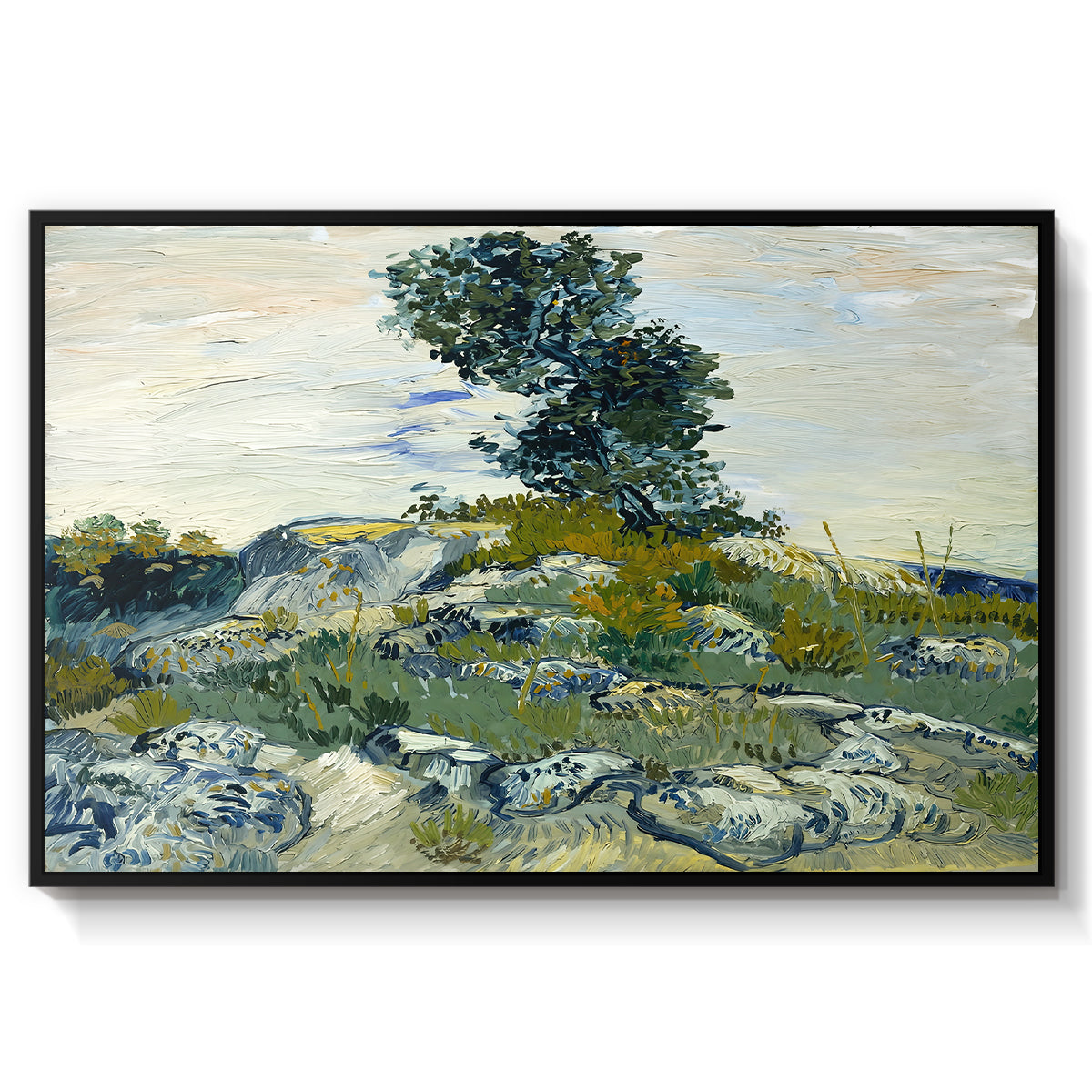 The Rocks, 1888 - Floater Framed Canvas Print