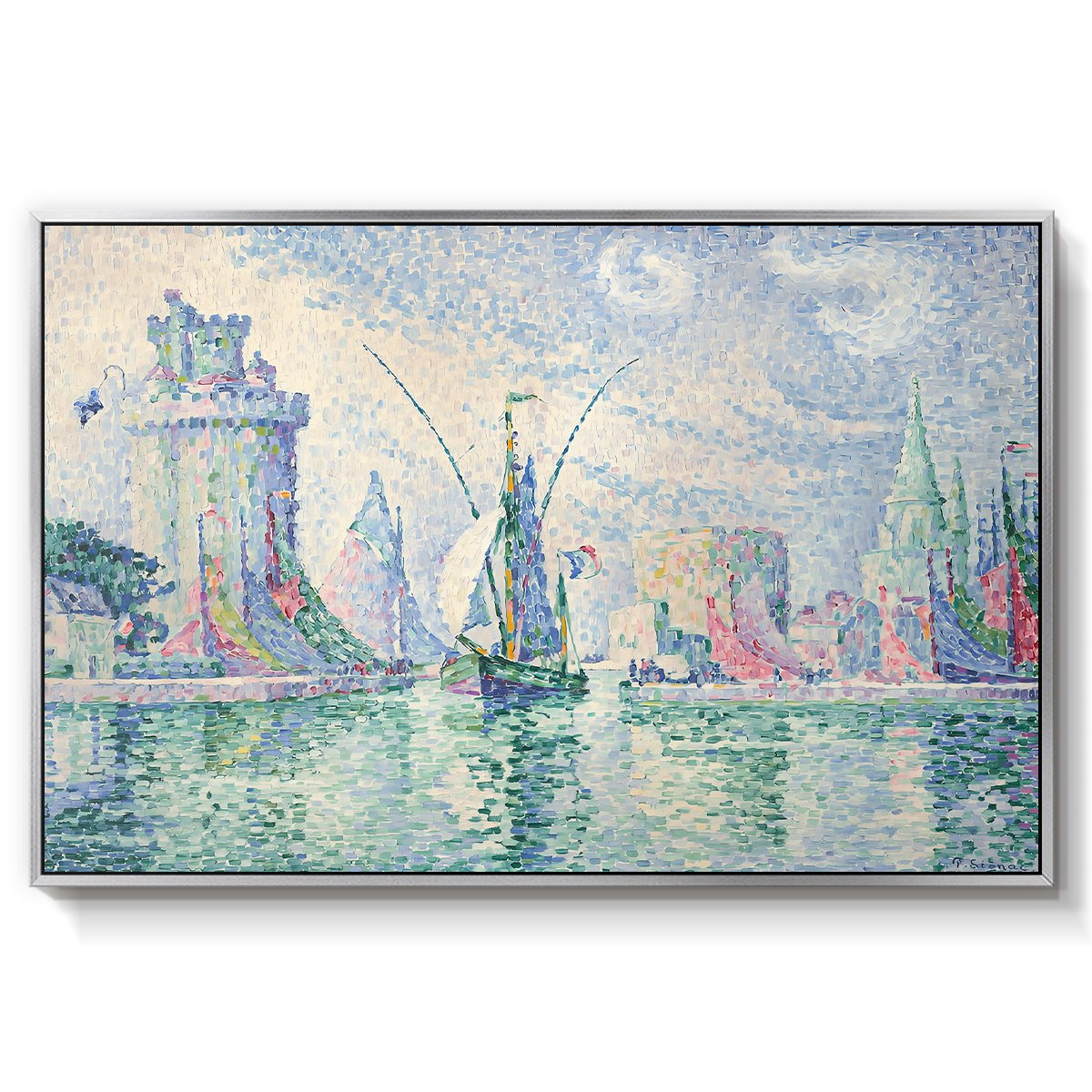 The Green Towers (Les tours vertes, la Rochelle), 1913 - Floater Framed Canvas Print