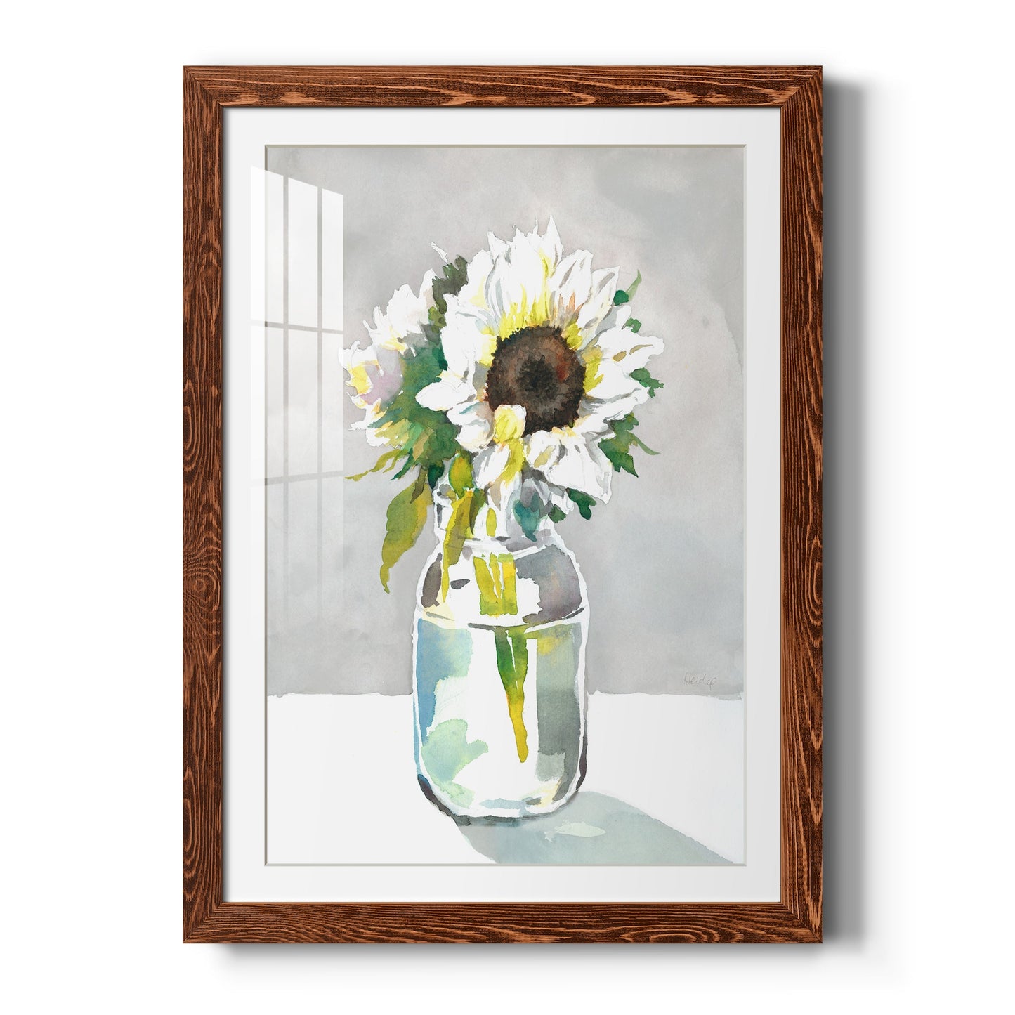 Sunflower I - Barnwood Framed Art Print