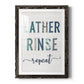 Lather Rinse Repeat - Barnwood Framed Art Print