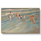 Children Playing on the Beach in Valencia, c. 1908 - Floater Framed Canvas Print