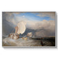 Fishing Boats with Hucksters Bargaining for Fish, 1837-1838 - Floater Framed Canvas Print
