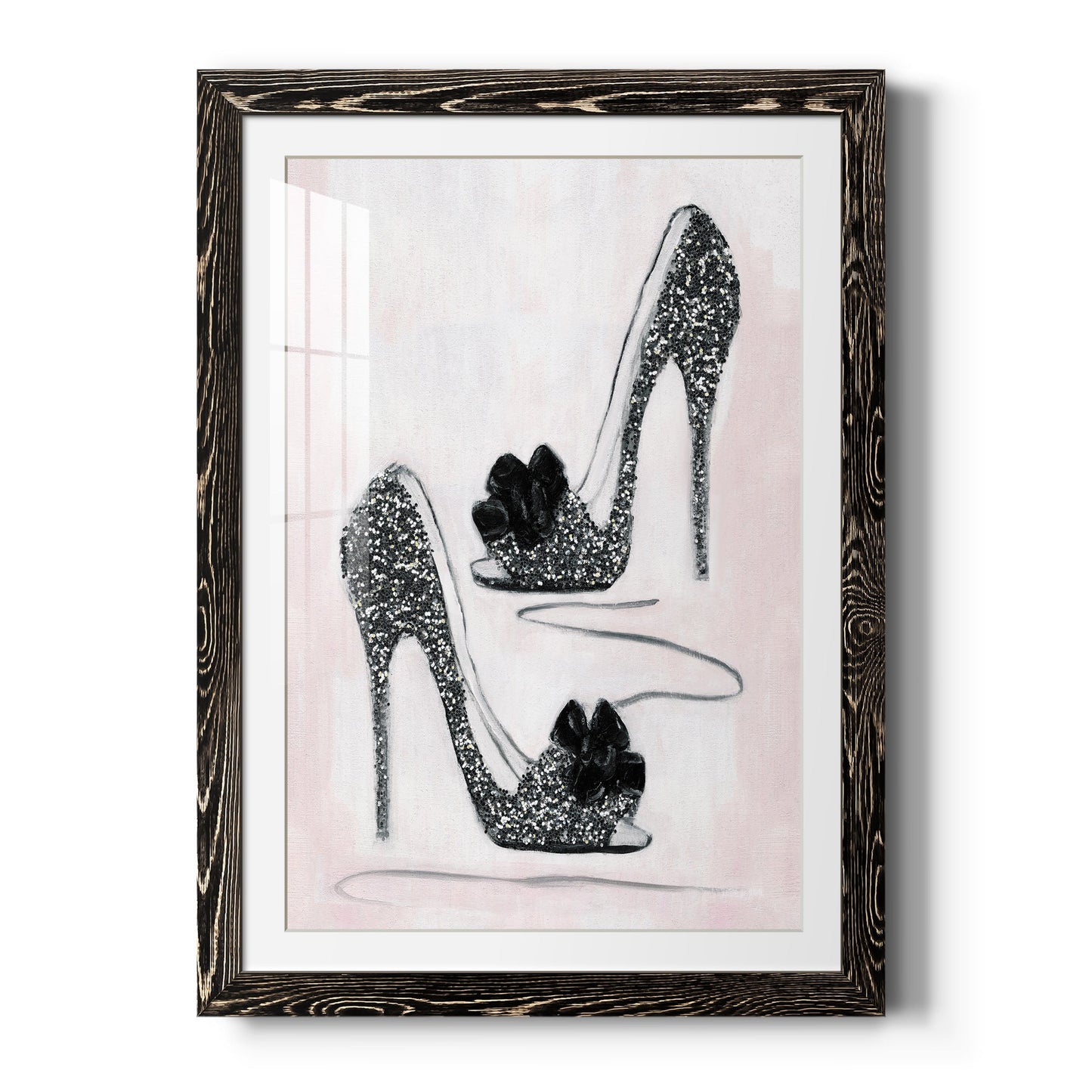 Shoes That Dazzle I - Barnwood Framed Art Print