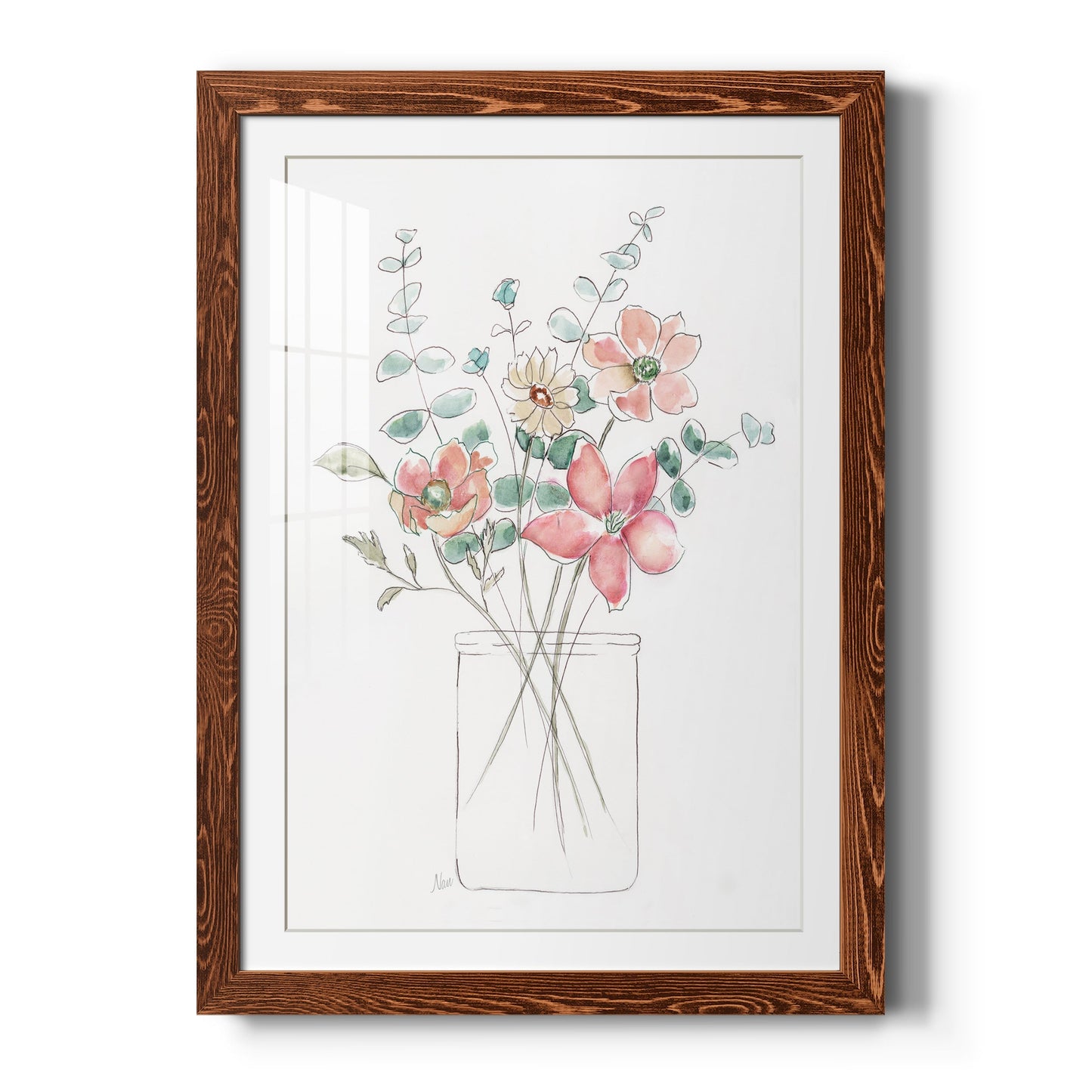 Whimsical Wildflowers I - Barnwood Framed Art Print