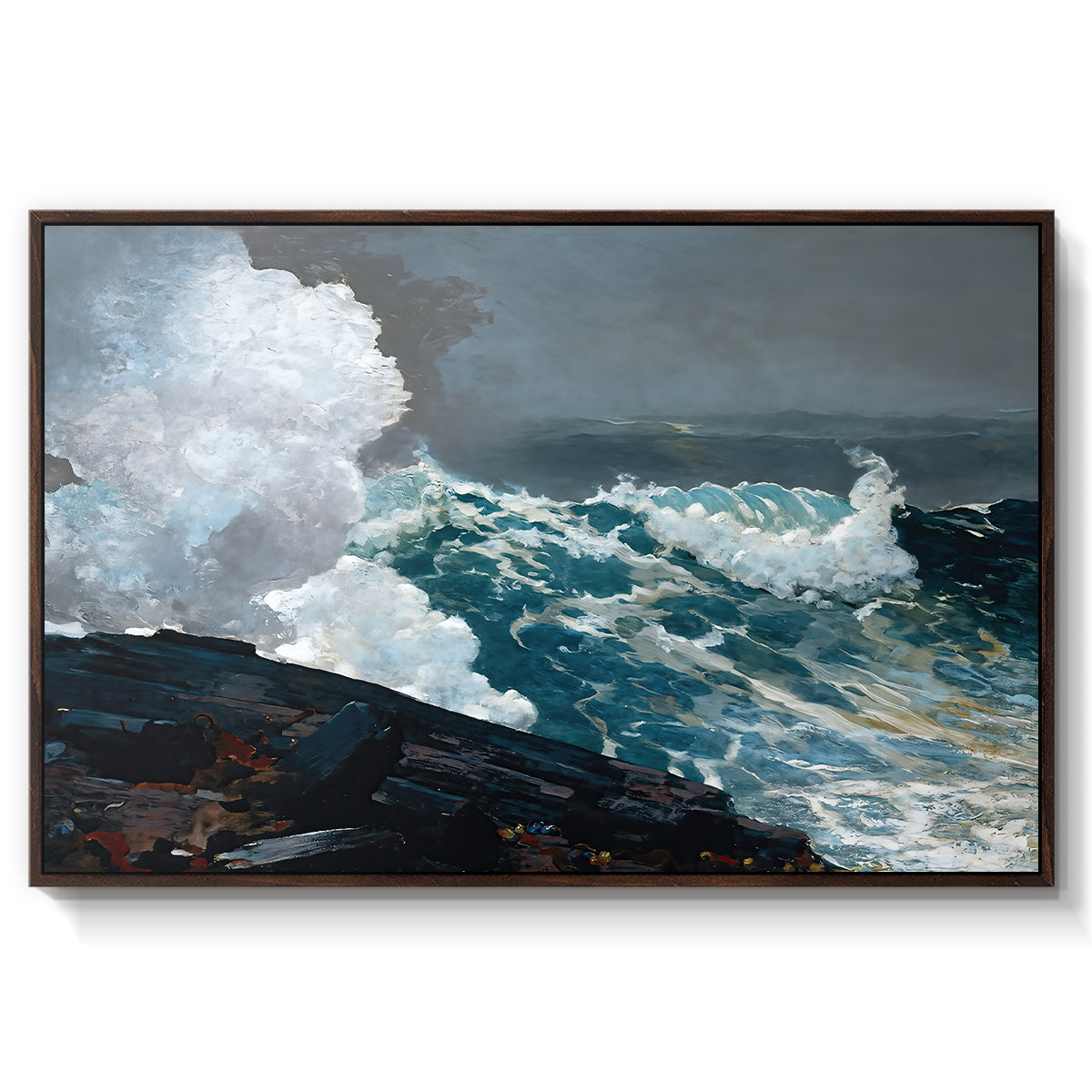 Northeaster, 1895 - Floater Framed Canvas Print