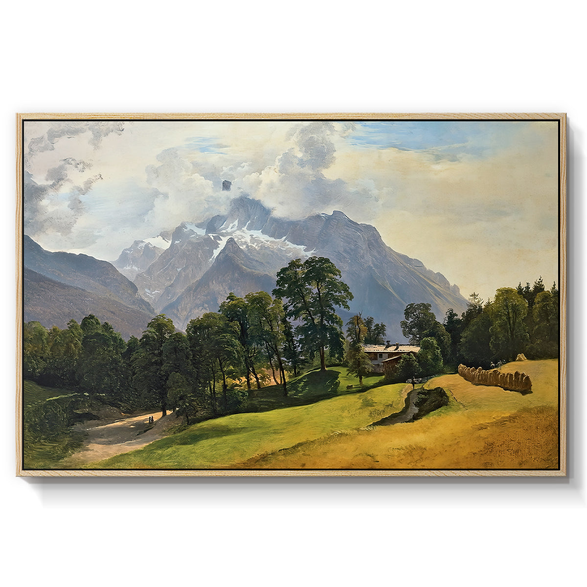 Mountains in Berchtesgaden - Floater Framed Canvas Print