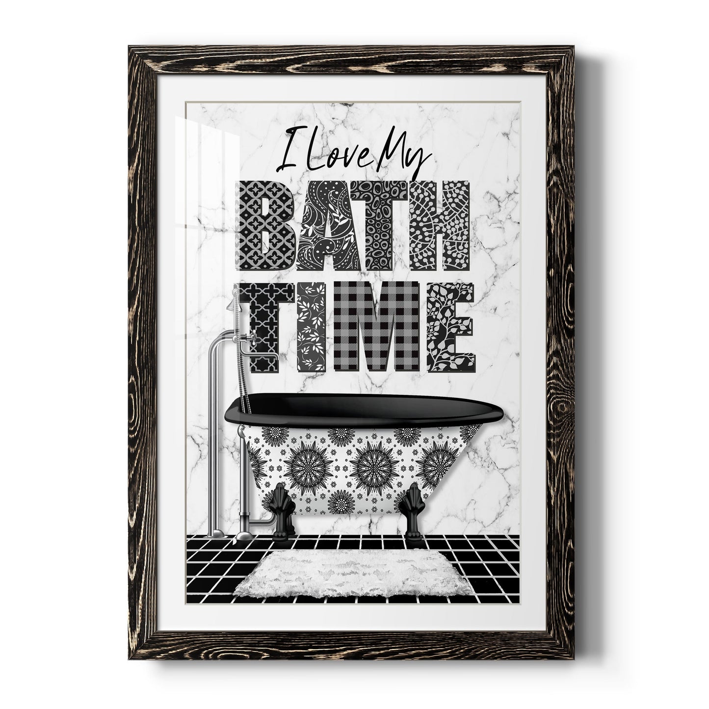 Bath Time - Barnwood Framed Art Print