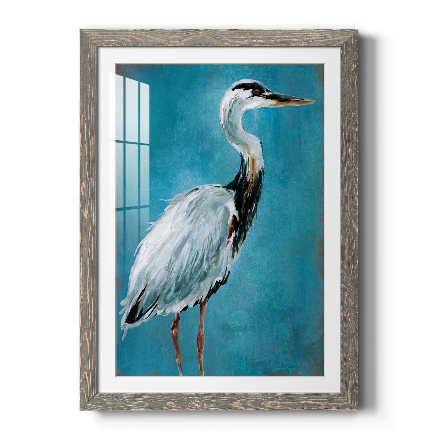 Great Blue Heron I - Barnwood Framed Art Print