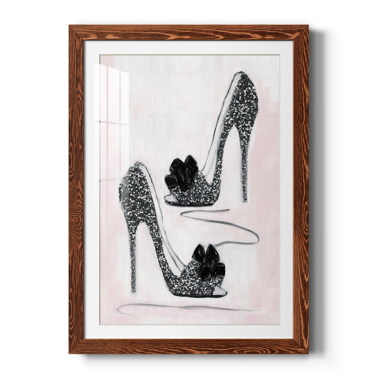 Shoes That Dazzle I - Barnwood Framed Art Print