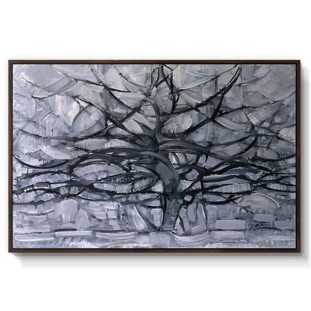 The Gray Tree, 1911 - Floater Framed Canvas Print