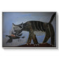 Cat Catching a Bird, 1939 - Floater Framed Canvas Print