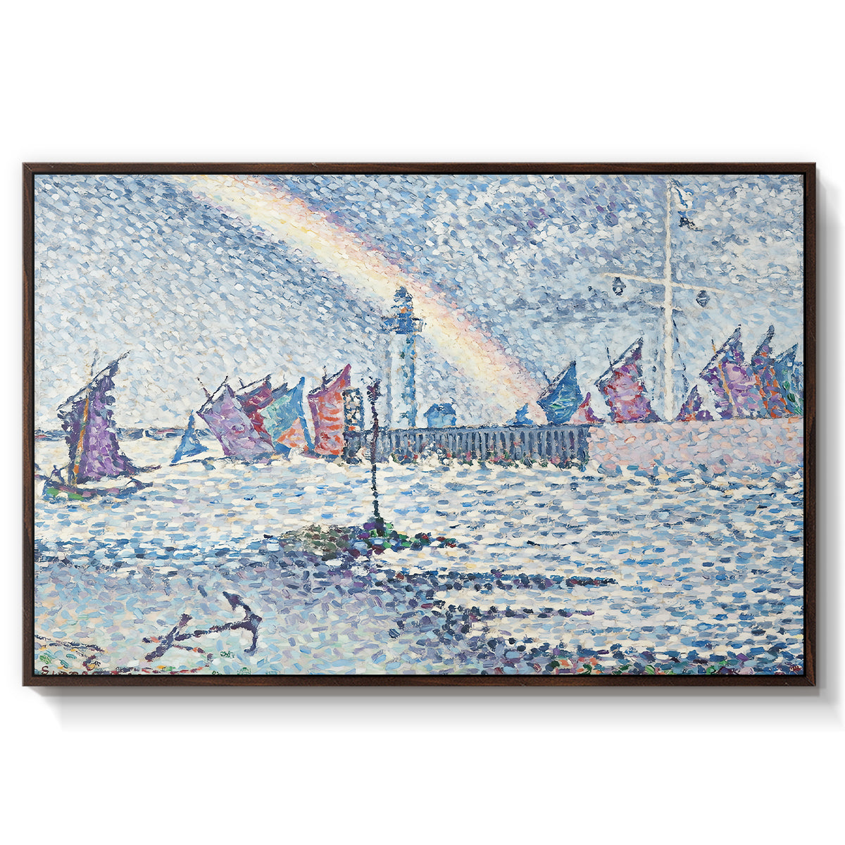Entrance to the Port of Honfleur, 1899 - Floater Framed Canvas Print