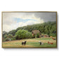 Farm with Grazing Cows (Bondegård med beitende kuer), 1892 - Floater Framed Canvas Print