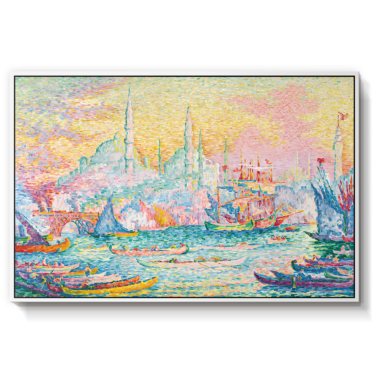 The Golden Horn, Constantinople, 1907 - Floater Framed Canvas Print