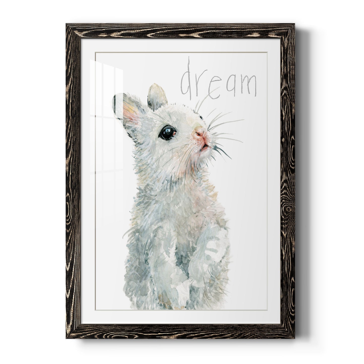 Forest Fur Baby Bunny - Barnwood Framed Art Print