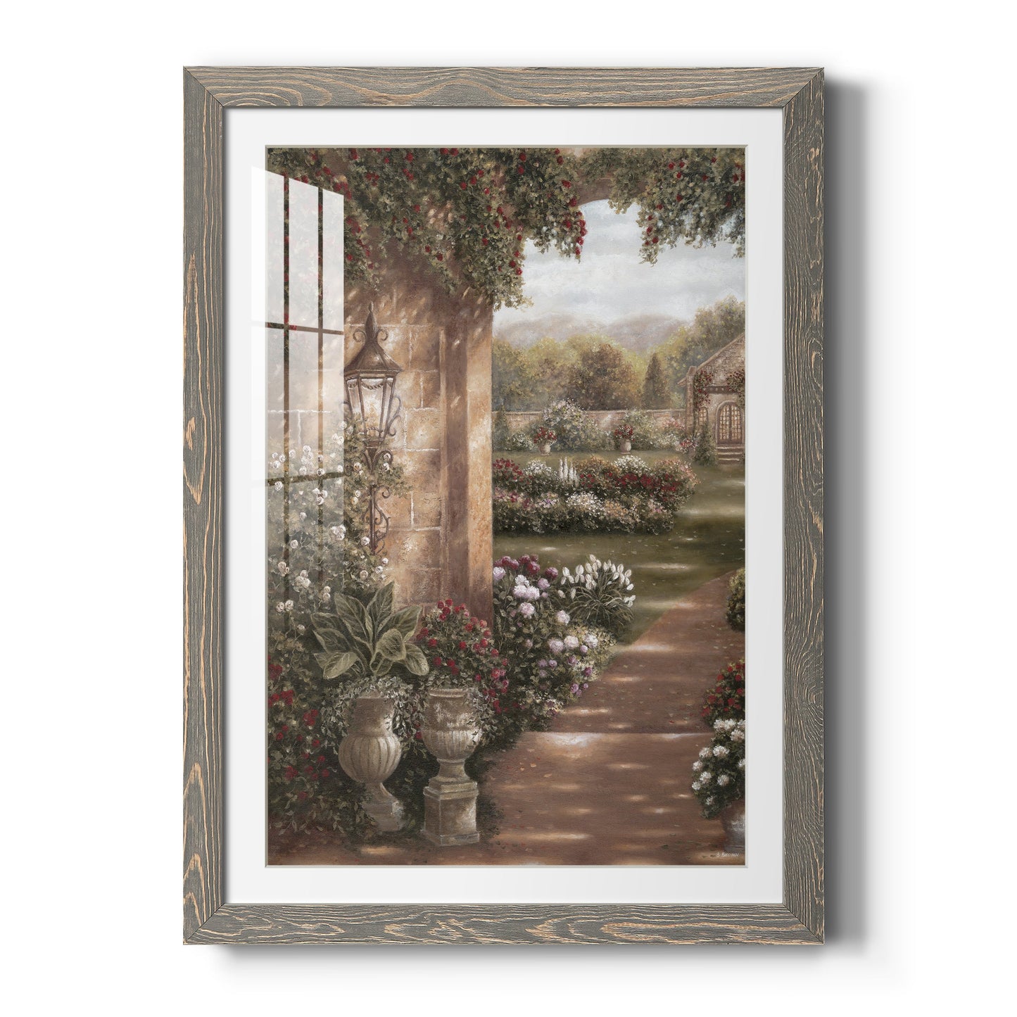 Evening in the Conservatory - Premium Framed Print - Distressed Barnwood Frame - Ready to Hang