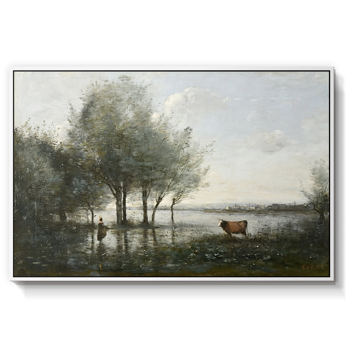 The Marsh (Le Marais), c. 1865-1870 - Floater Framed Canvas Print
