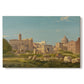 Canvas art print portraying ancient ruins of Roman Forum with architectural structures and open sky, set against a white background