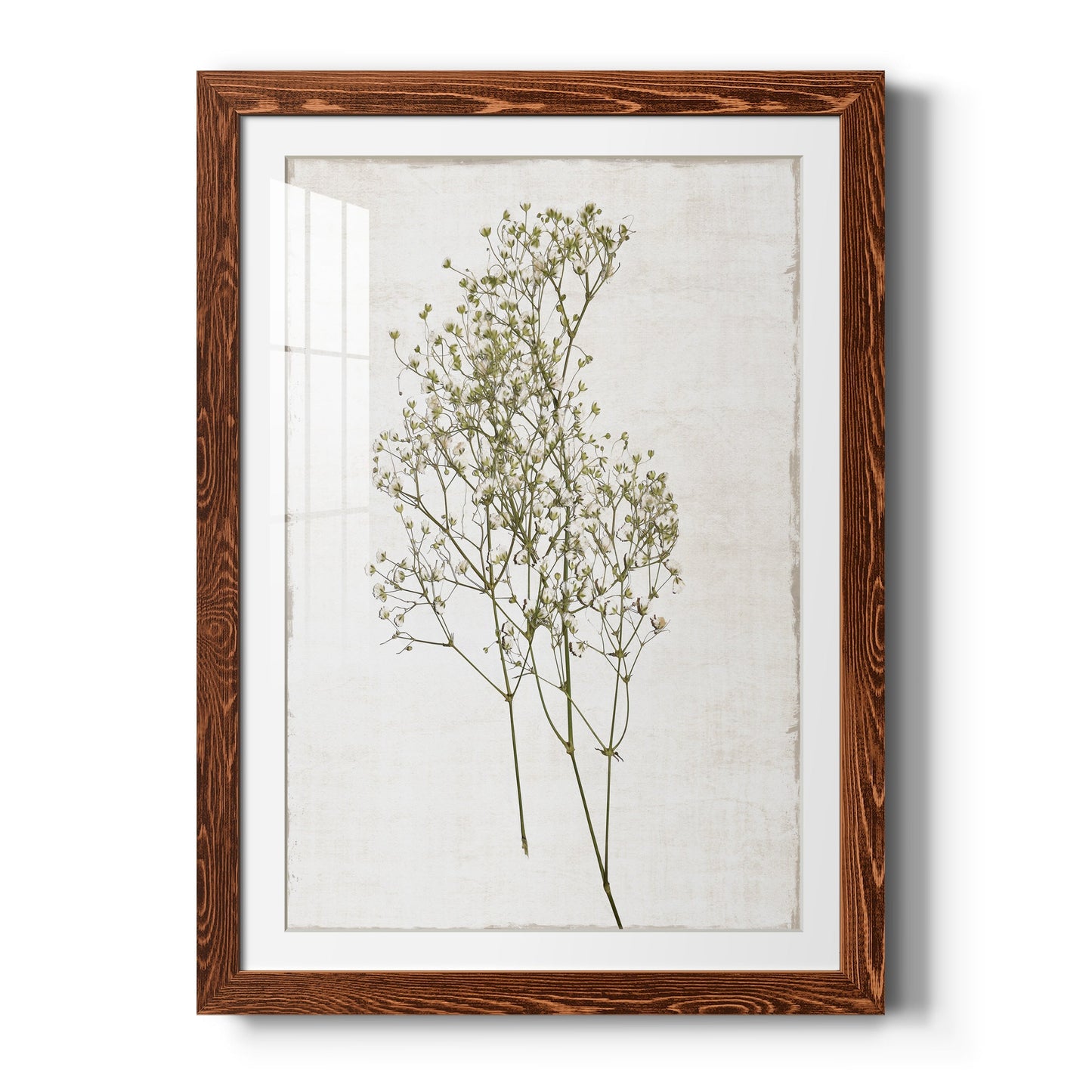 Farmhouse Pressed Flower I - Barnwood Framed Art Print