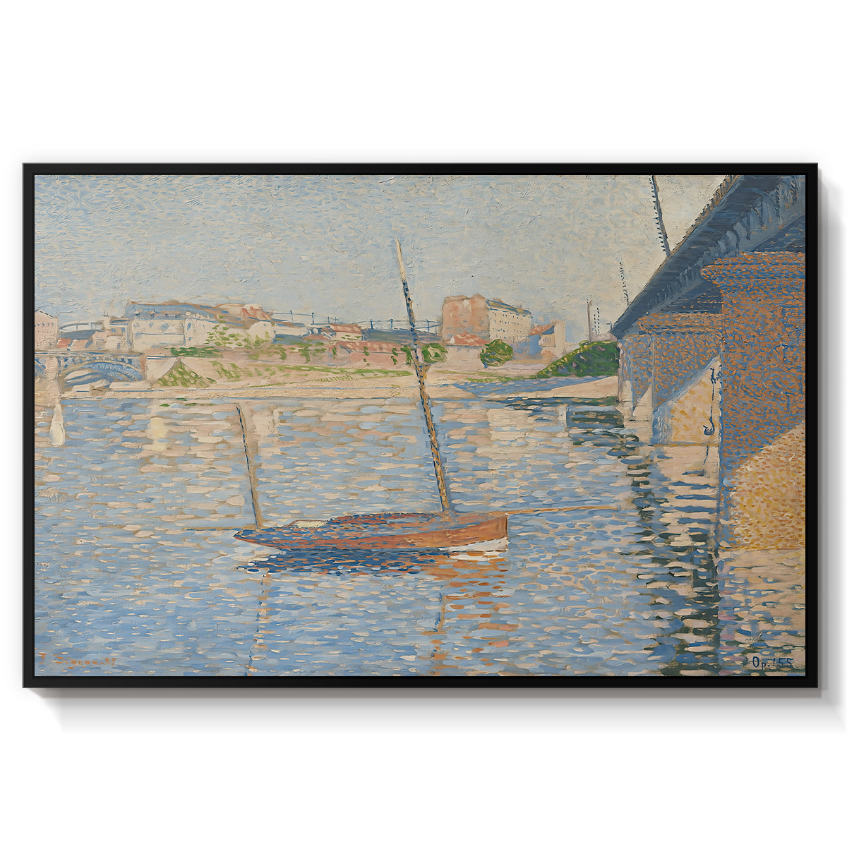 Le Clipper, Asnières, 1887 - Floater Framed Canvas Print