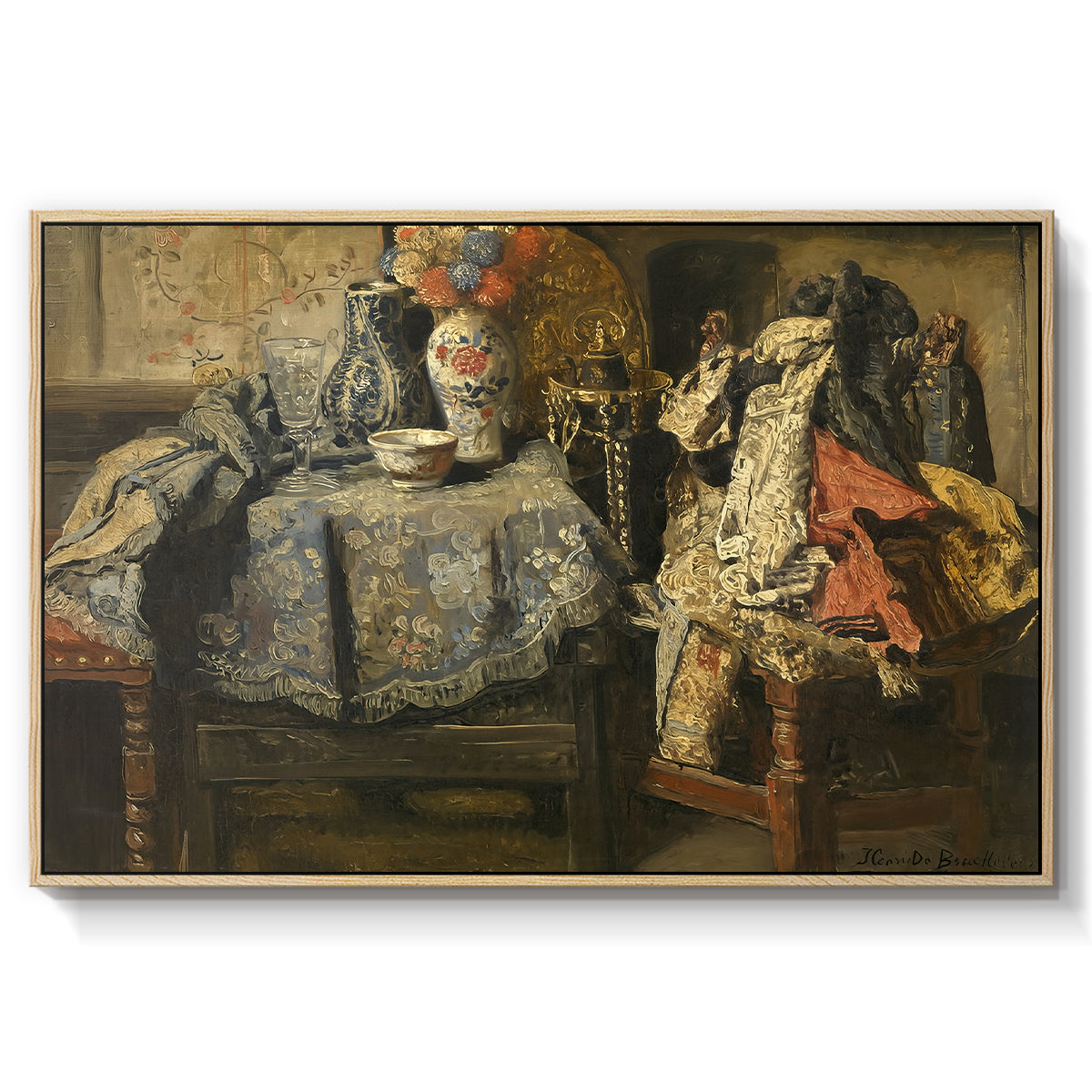 Still Life Requisites, 1885 - Floater Framed Canvas Print