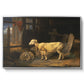 Sheep in a Stable, 1810 - Floater Framed Canvas Print