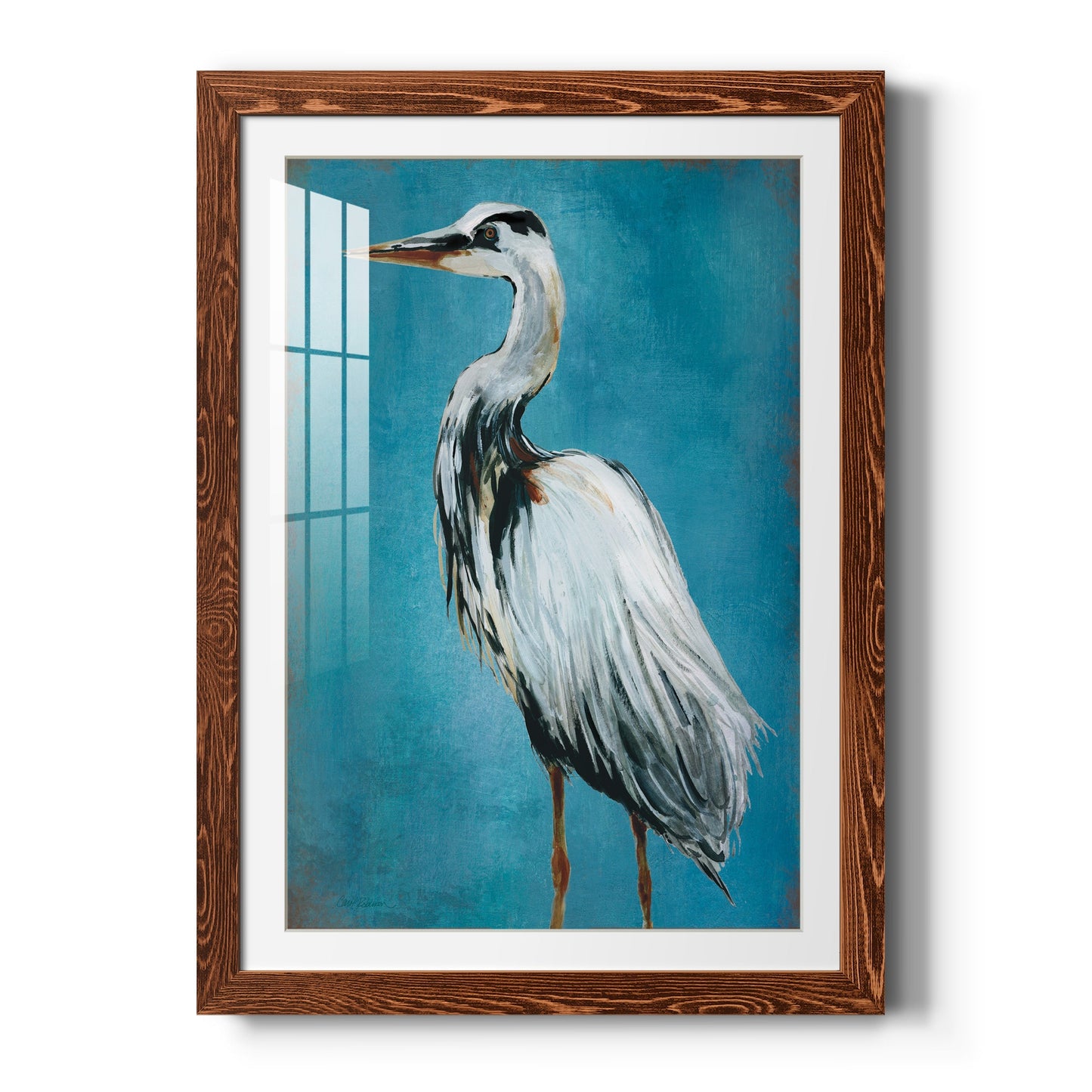 Great Blue Heron II - Barnwood Framed Art Print