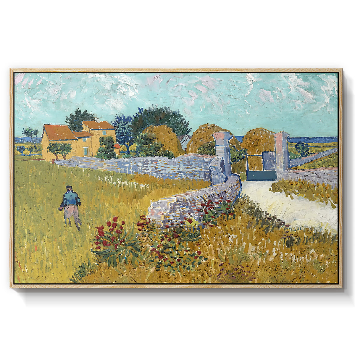 Farmhouse in Provence, 1888 - Floater Framed Canvas Print