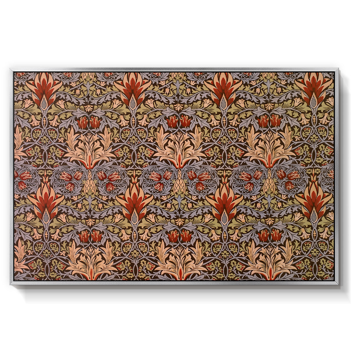 Snakeshead - Red/Cumin, c. 1876 - Floater Framed Canvas Print