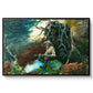 Campfire, Adirondacks, 1892 - Floater Framed Canvas Print