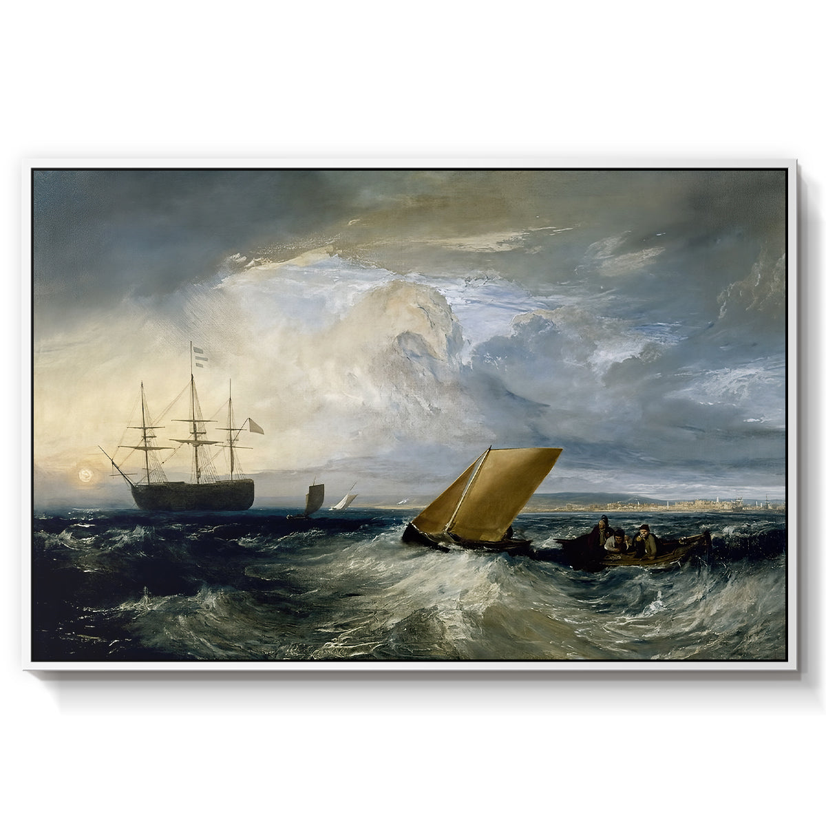 Sheerness as Seen from the Nore, 1808 - Floater Framed Canvas Print