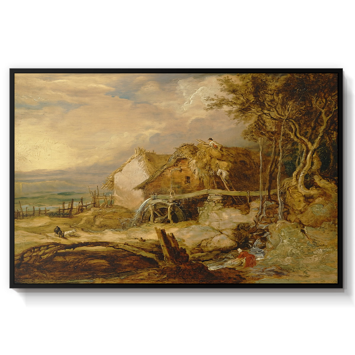 An Overshot Mill, c. 1802-1807 - Floater Framed Canvas Print