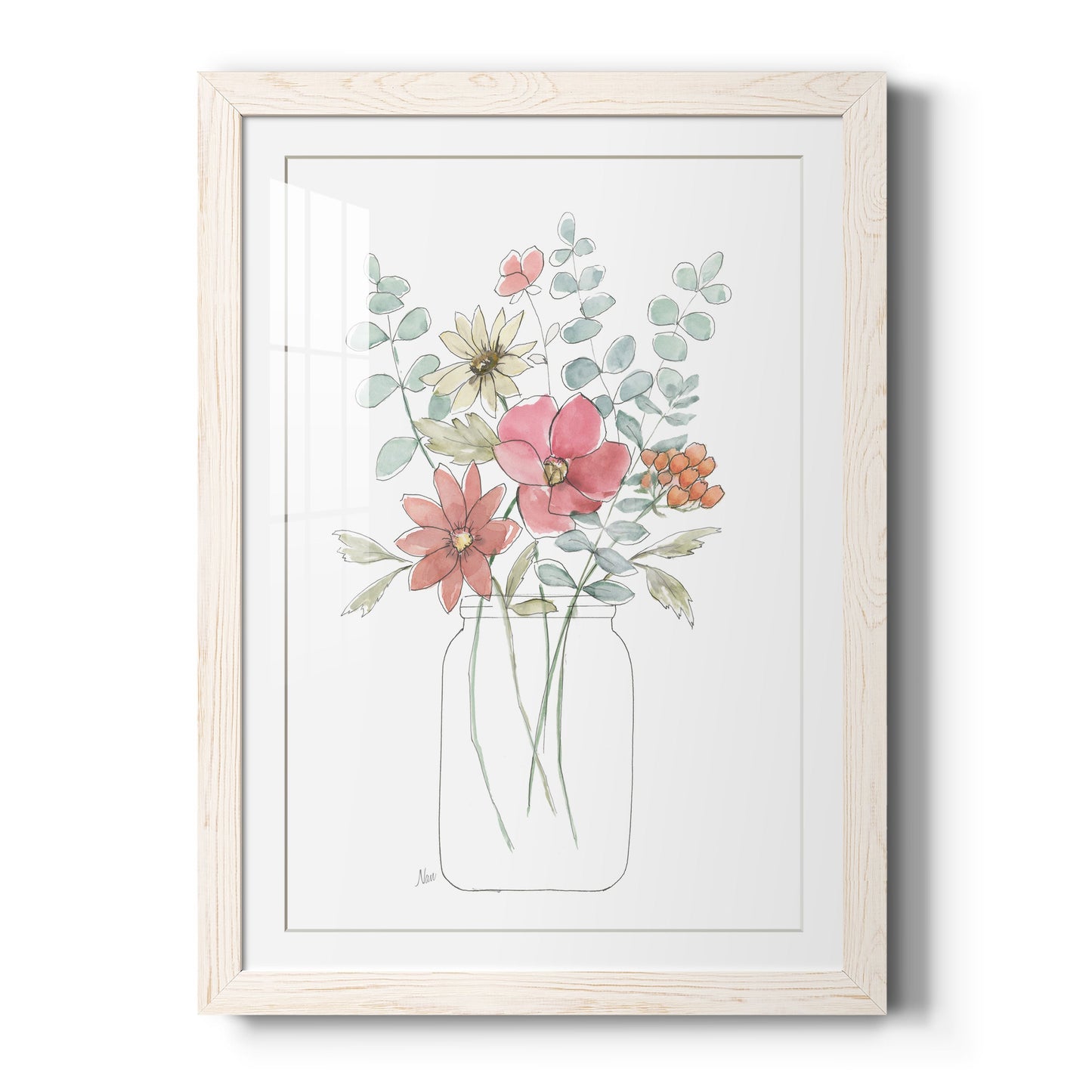 Whimsical Wildflowers II - Barnwood Framed Art Print