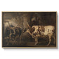 Portraits of Two Extraordinary Oxen, Property of the Earl of Powis, 1814 - Floater Framed Canvas Print