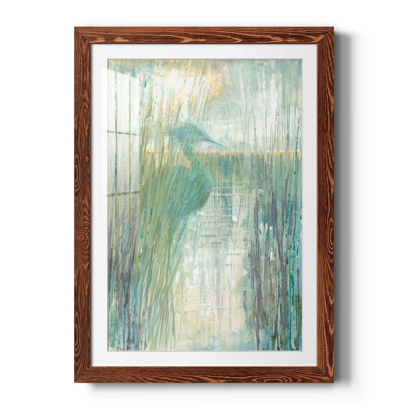 Morning Egret I - Premium Framed Print - Distressed Barnwood Frame - Ready to Hang