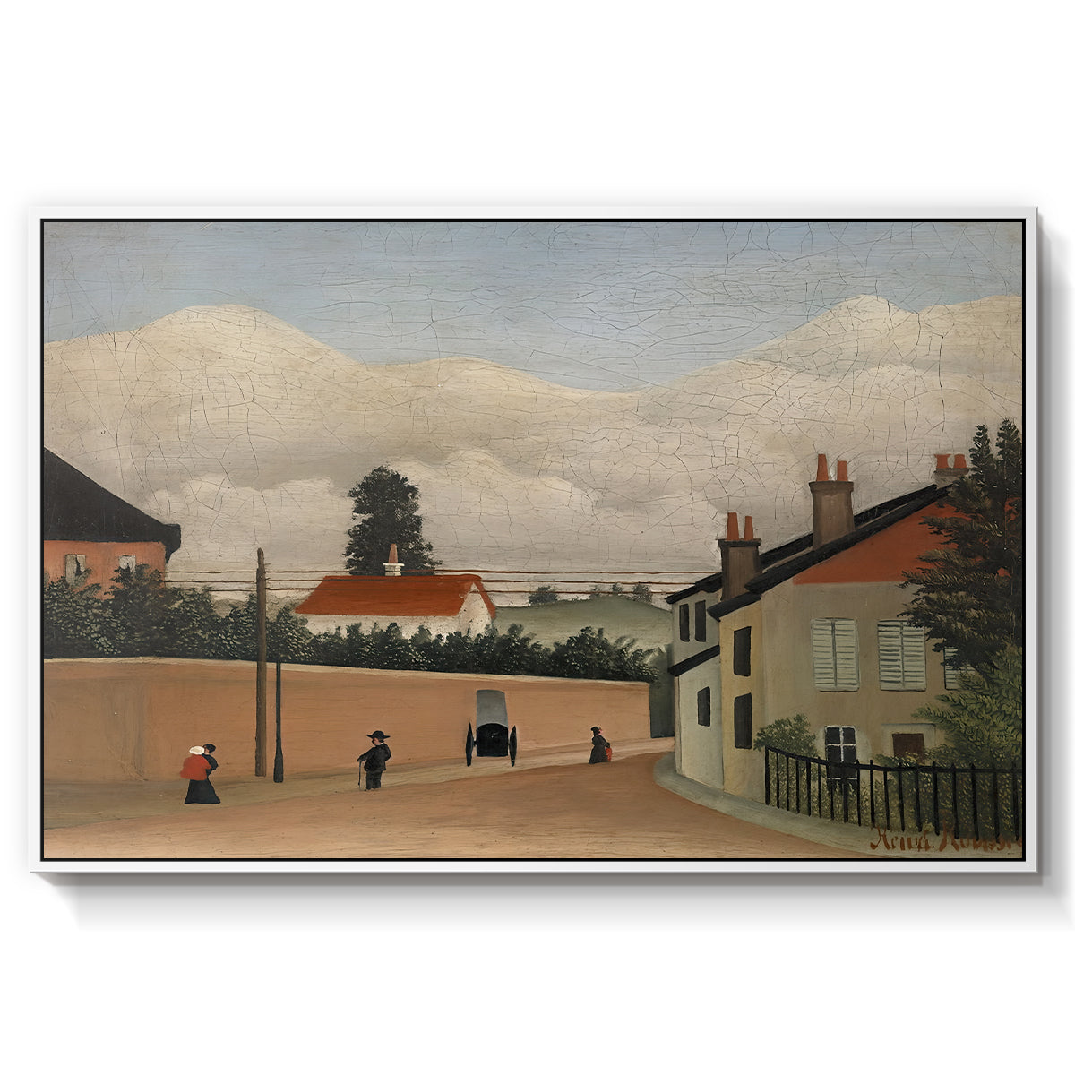 Outskirts of Paris, c. 1906-1910 - Floater Framed Canvas Print