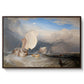 Fishing Boats with Hucksters Bargaining for Fish, 1837-1838 - Floater Framed Canvas Print