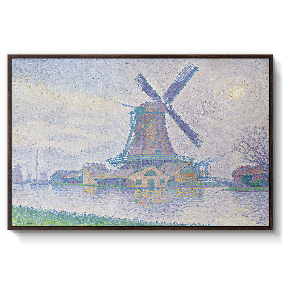 Mill of Edam (Moulin d'Edam), 1896 - Floater Framed Canvas Print