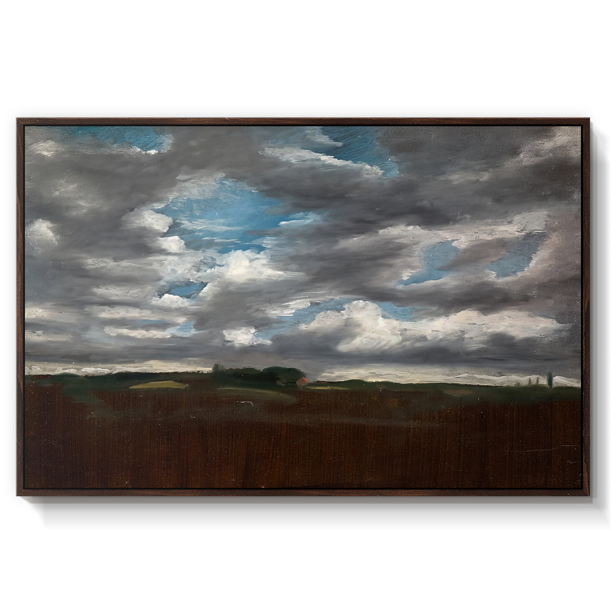 Extensive Landscape with Grey Clouds, c. 1821-1822 - Floater Framed Canvas Print