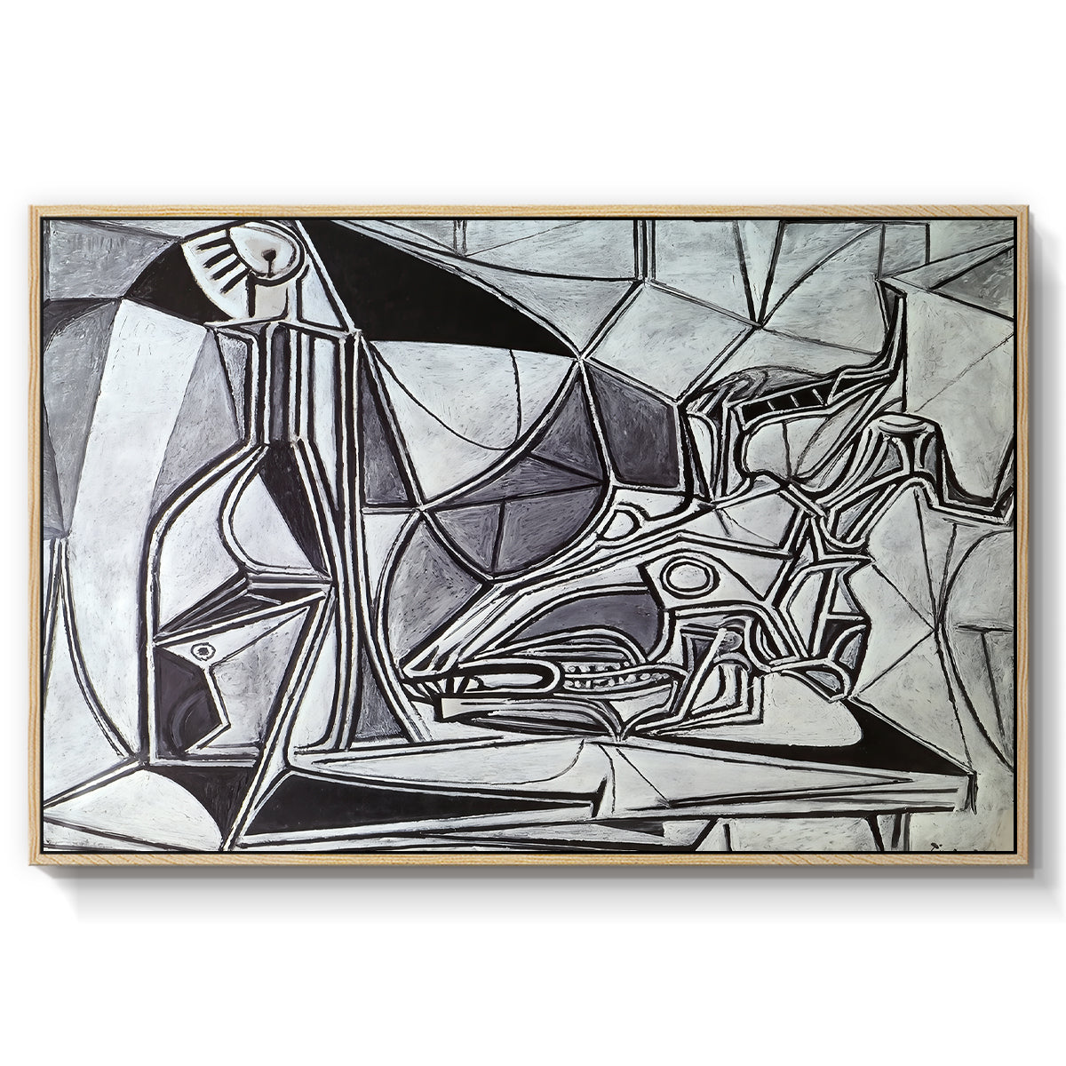 Goat's Skull, Bottle and Candle, 1952 - Floater Framed Canvas Print