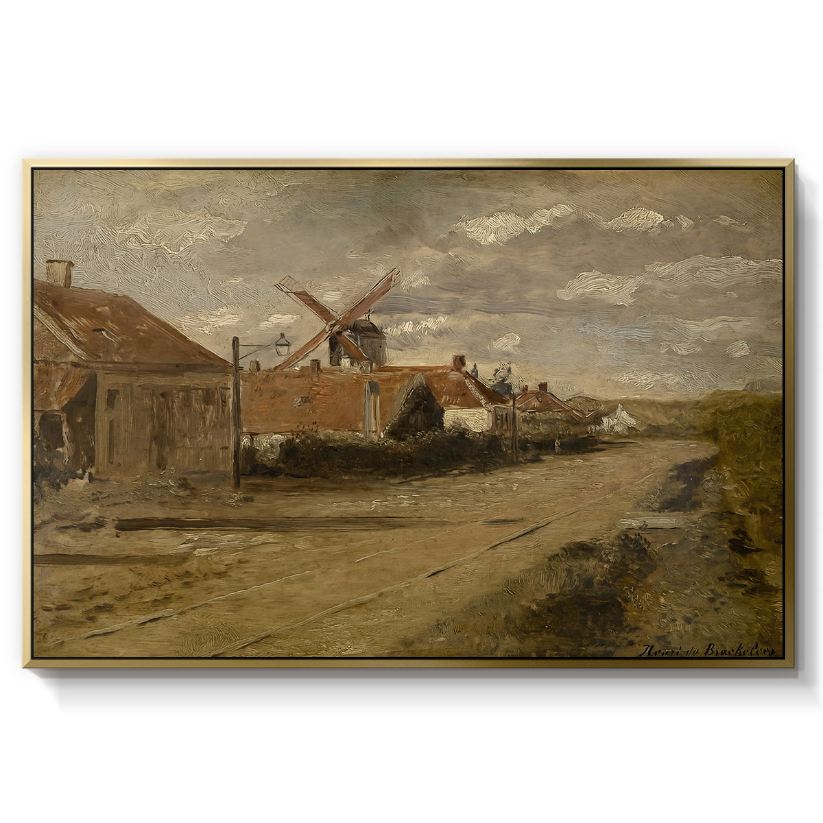 The Mill at Kiel, c. 1885-1888 - Floater Framed Canvas Print