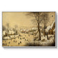 Winter Landscape with Skaters and Bird Trap, 1565 - Floater Framed Canvas Print