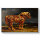 The Shire Horse Elephant in an Extensive Landscape, c. 1850s - Floater Framed Canvas Print
