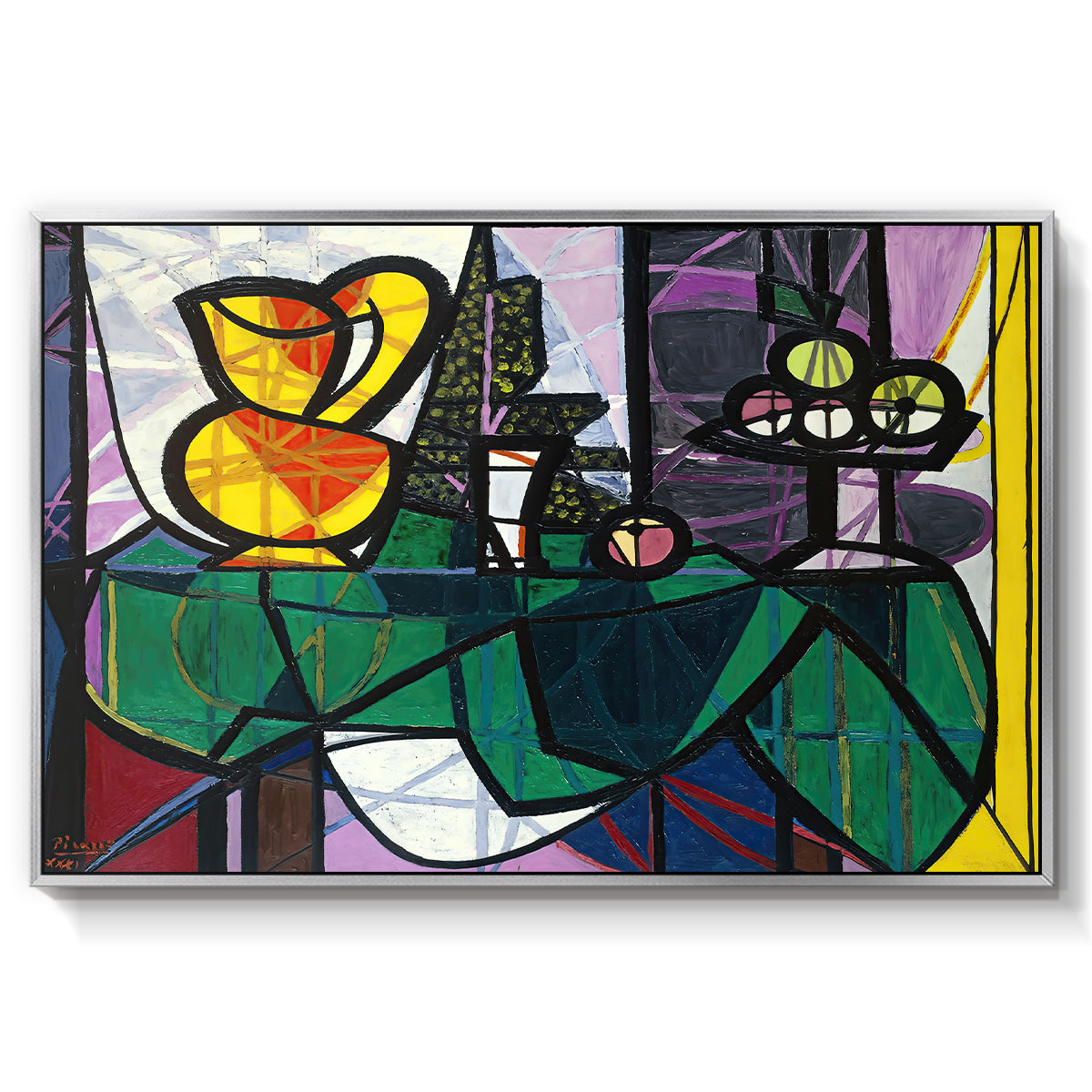 Pitcher and Bowl of Fruit, 1931 - Floater Framed Canvas Print